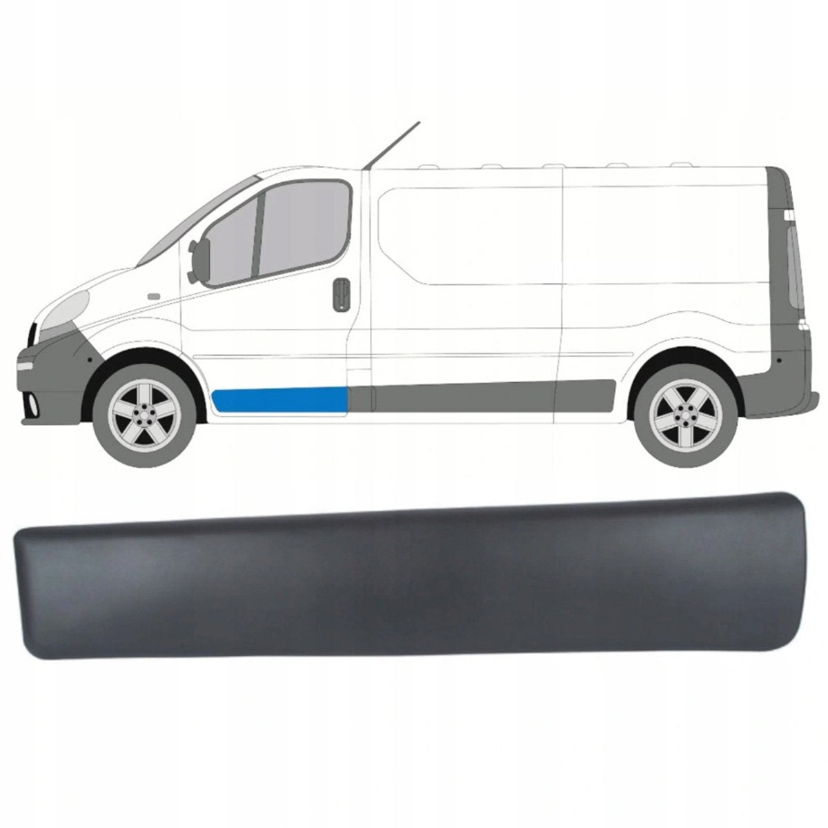 Opel Vivaro 01-13 listwa drzwi przednich lewych