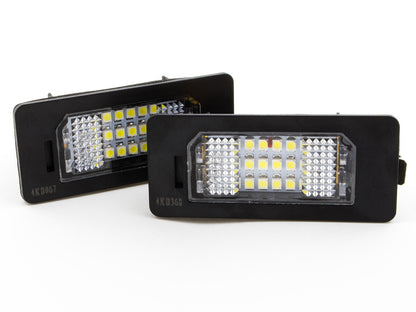 BMW E39 E46 E60 E61 E70 E71 E90 E91 E92 E93 F10 F18 F30 F31 lampki podświetlenia tablicy rejestracyjnej LED 2 szt. kpl.