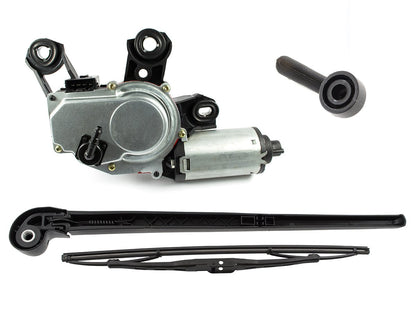 Audi A3 8P 2003 - SET: wiper motor + rear wiper arm + blade + 3-piece rear window washer nozzle KIT