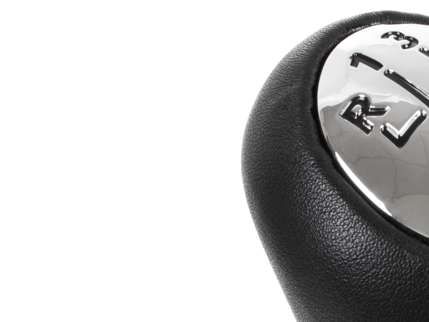 Renault Laguna II 01-07 Gear knob 6-SPEED BLACK LEATHER + CHROME