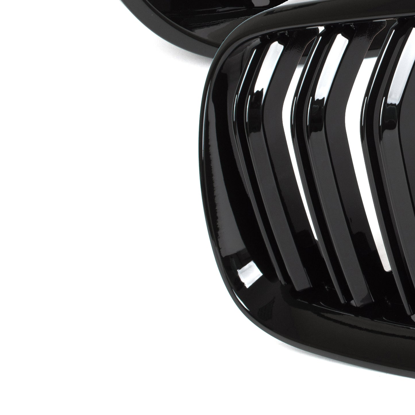BMW 3 E92 E93 10-13 dummy grilles (kidneys) left + right set BLACK GLOSSY DOUBLE BAR