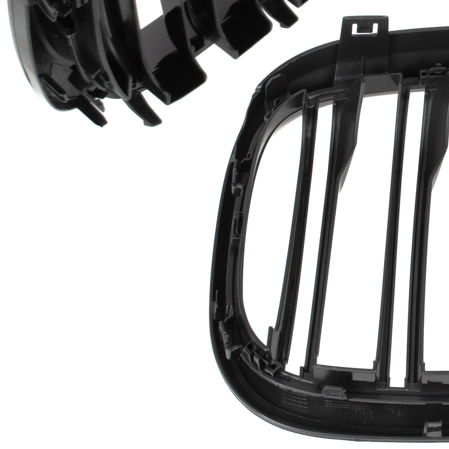 BMW X3 G01 2017 - grilles between headlights (kidneys) left + right set BLACK GLOSSY DOUBLE BAR