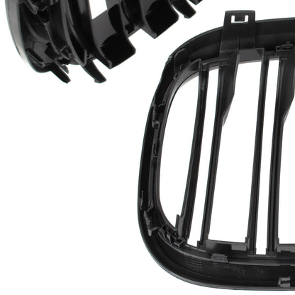 BMW X3 G01 2017 - grilles between headlights (kidneys) left + right set BLACK GLOSSY DOUBLE BAR