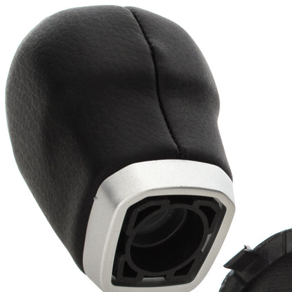 Land Rover Evoque 11-18 gear knob BLACK + SILVER + gaiter BLACK with frame 6-SPEED DIAGRAM
