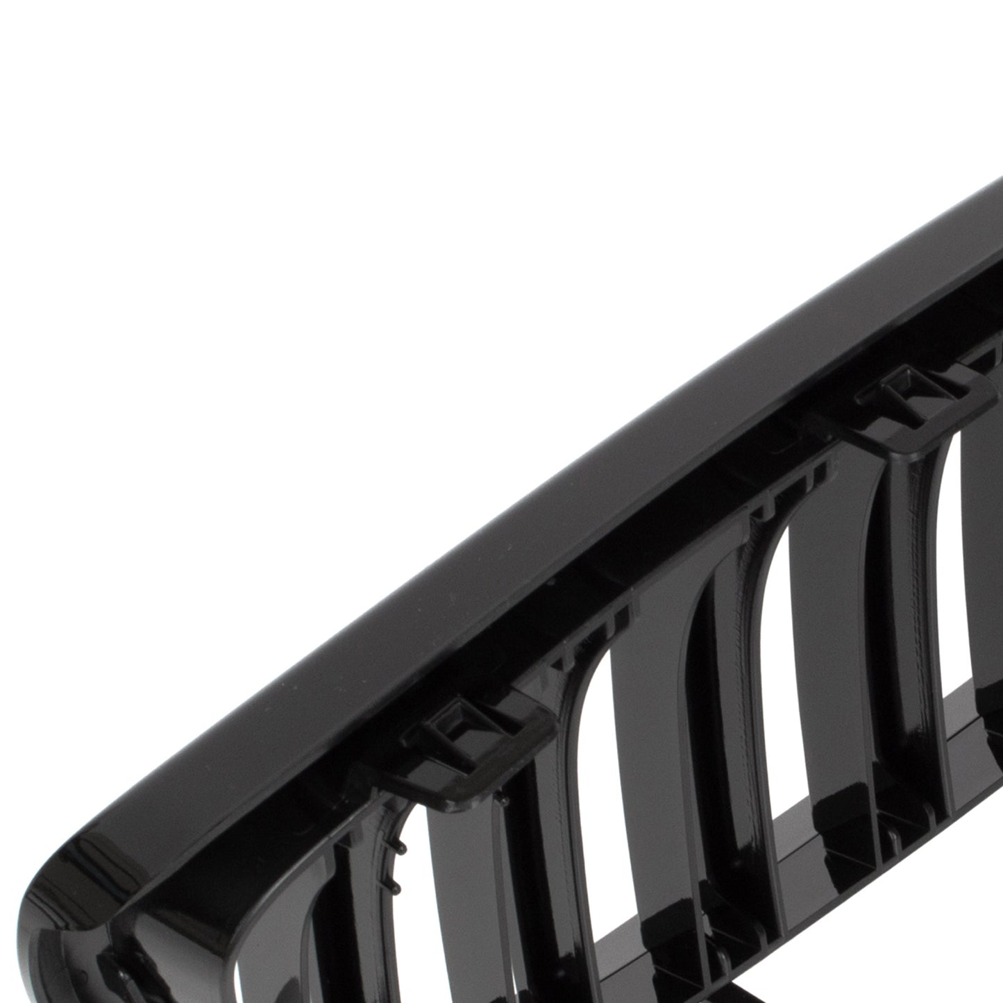 BMW 3 E92 E93 06-10 dummy grilles between headlights (kidneys) left + right set. BLACK GLOSSY DOUBLE BAR