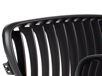 BMW 1 E81 E82 E87 E88 07-11 grilles (kidneys) left + right set BLACK MATTE