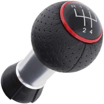 Audi A4 B6 00-04 BLACK gear knob + RED RING 5 GEARS