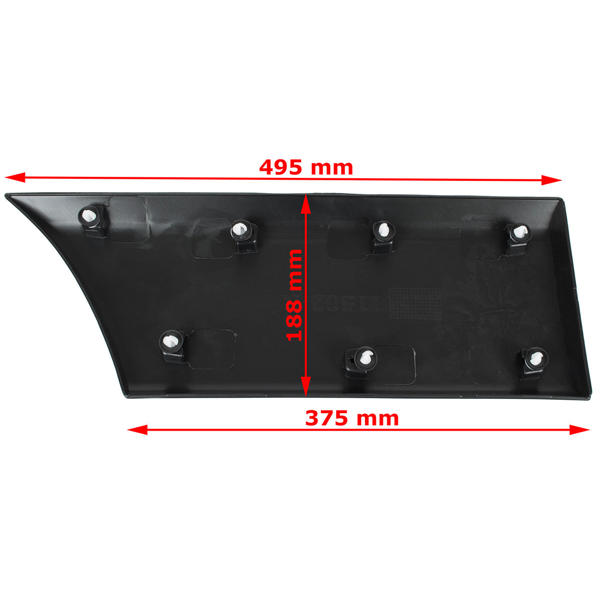 Renault Master III 2010- L2 version side molding BEFORE rear wheel NO HOLE left