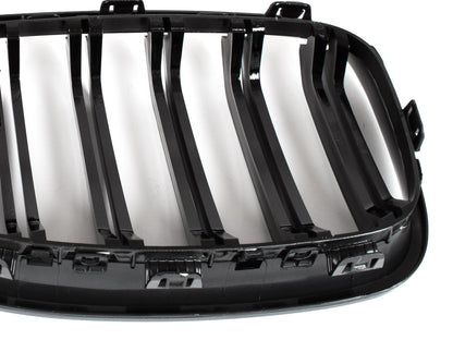 BMW 1 F20 / F21 11-14 3/5D HATCHBACK grilles (kidneys) left + right set BLACK GLOSSY DOUBLE BAR