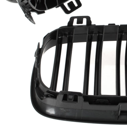 BMW 2 F23 2014- kidney grilles left + right set. BLACK GLOSSY DOUBLE BAR
