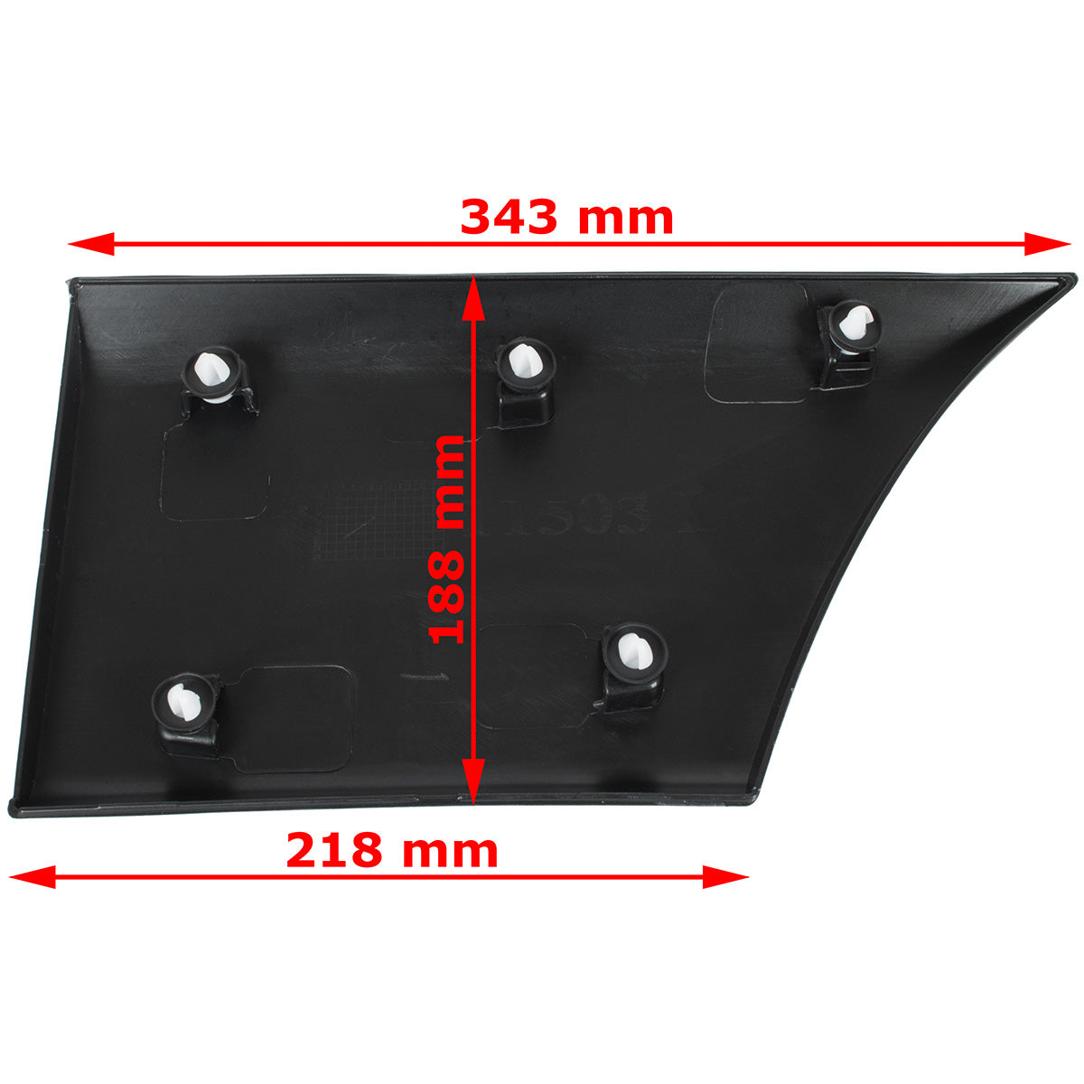 Renault Master III 2010- L2 version side molding BEHIND the rear wheel WITHOUT HOLE left