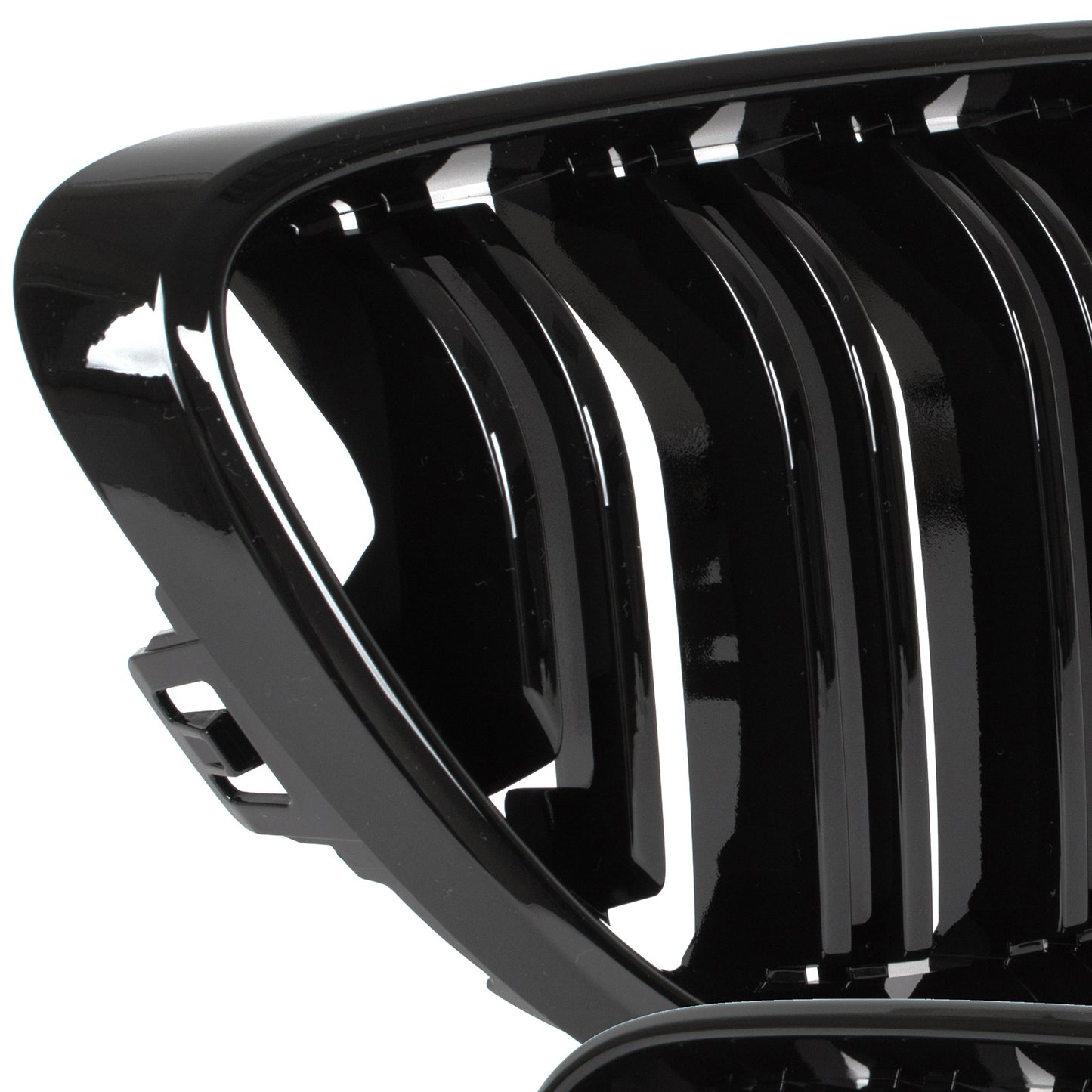 BMW 2 F23 2014- kidney grilles left + right set. BLACK GLOSSY DOUBLE BAR