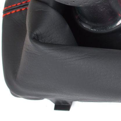Audi A3 I 8L 96-03 BLACK gear knob + BLACK GAITER with RED STITCHING 6 SPEED