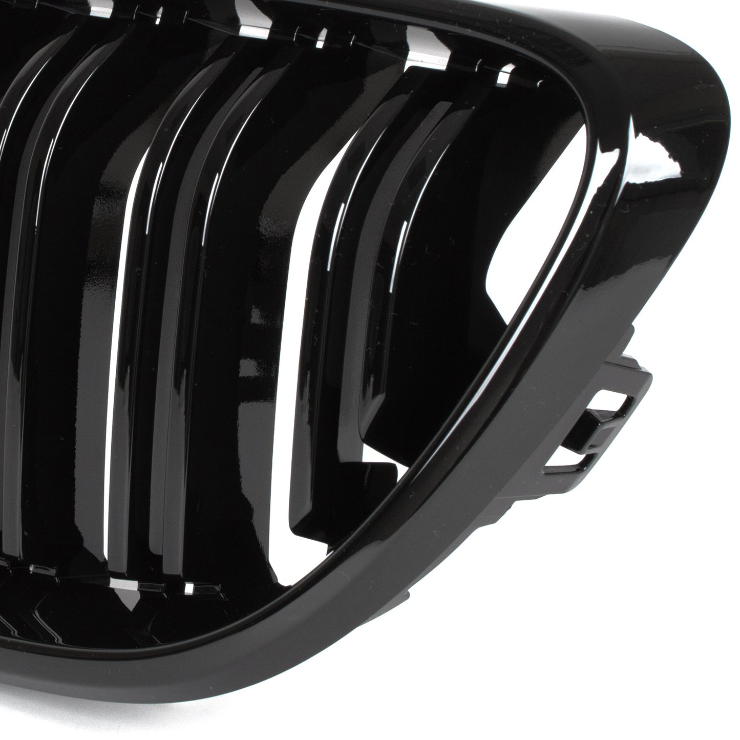 BMW 2 F23 2014- kidney grilles left + right set. BLACK GLOSSY DOUBLE BAR