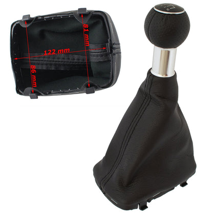 Audi A3 I 8L 96-03 gear knob BLACK 5-SPEED + BLACK GAITER