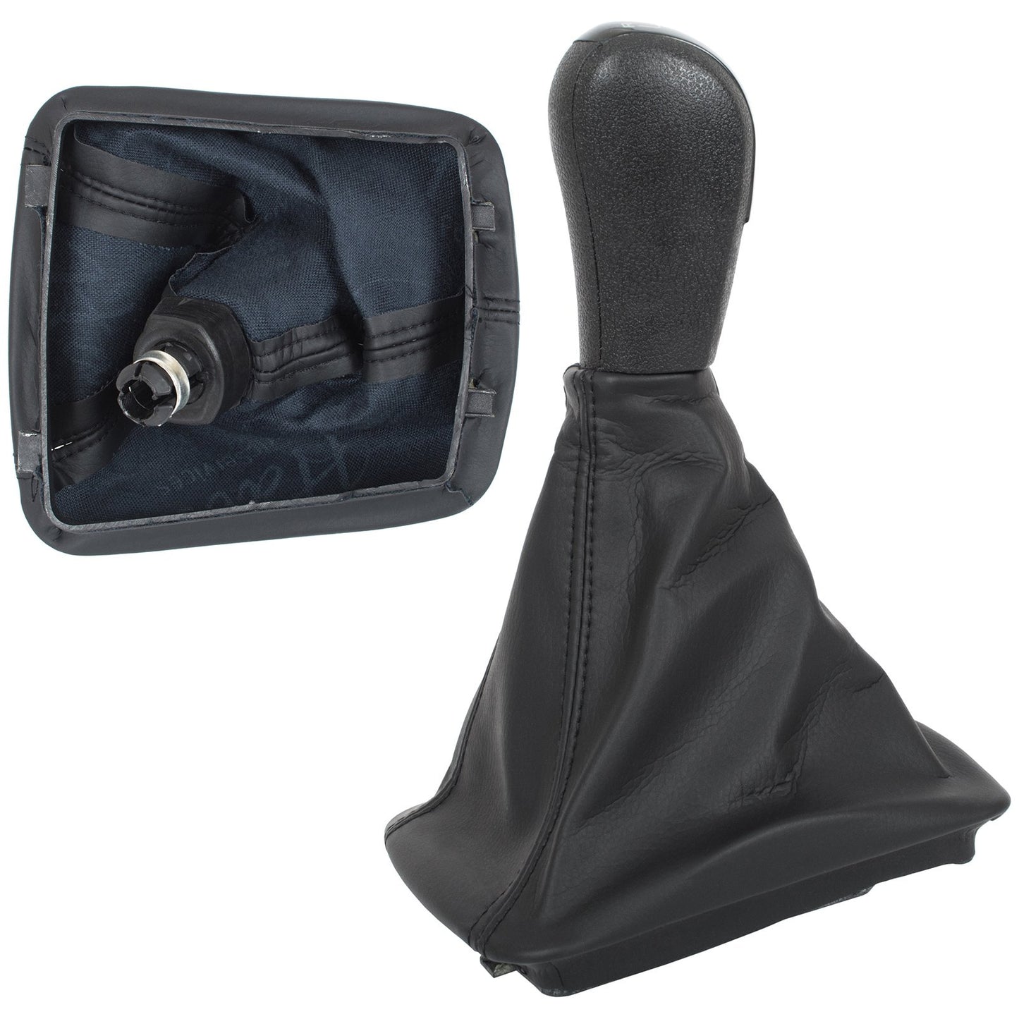 Skoda Octavia II 2004 - gear knob + gaiter with frame BLACK 5 GEARS
