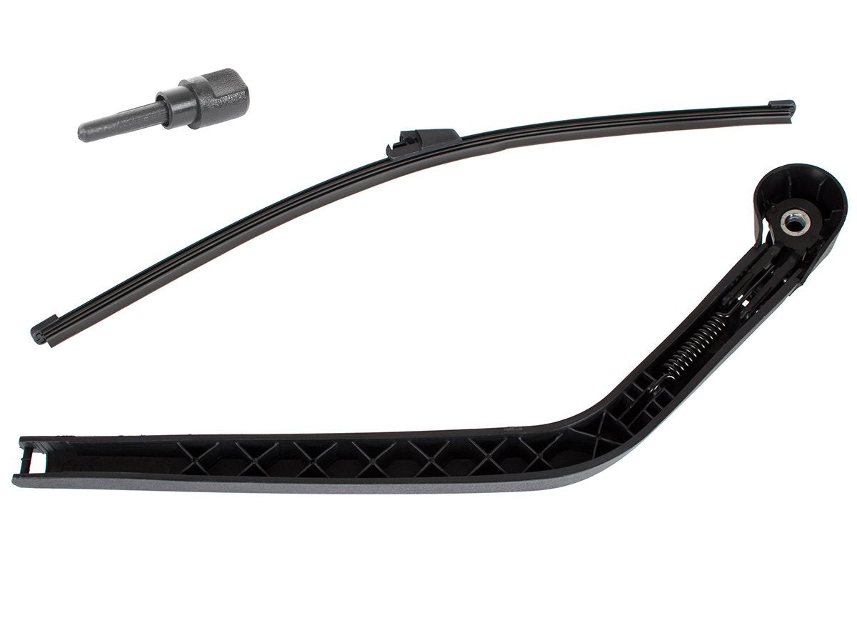 VW T5 Transporter 03-15 rear wiper arm + blade LEFT VERSION WITH DOORS + rear window washer nozzle 2 pcs SET