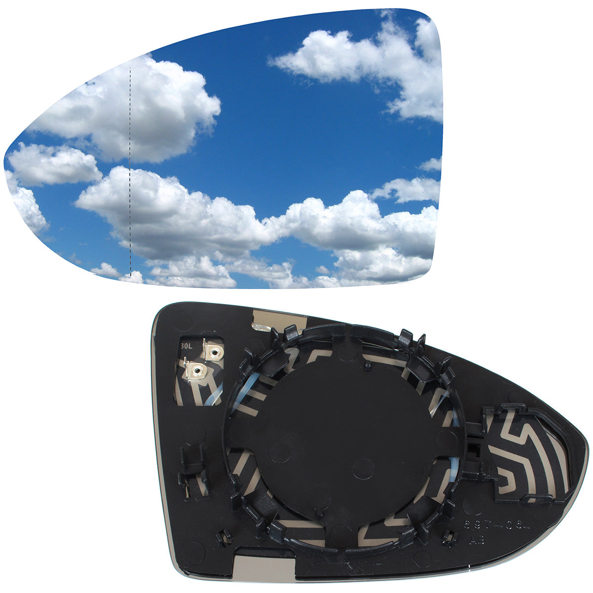 VW Golf VII 2012 - HEATED left mirror glass