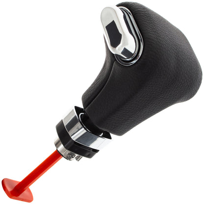 VW Golf V 03-09 AUTOMATIC Gear knob BLACK ECO-LEATHER + CHROME