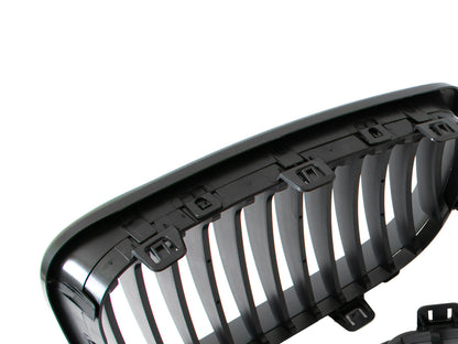 BMW 1 E81 E82 E87 E88 07-11 grilles (kidneys) left + right set BLACK MATTE