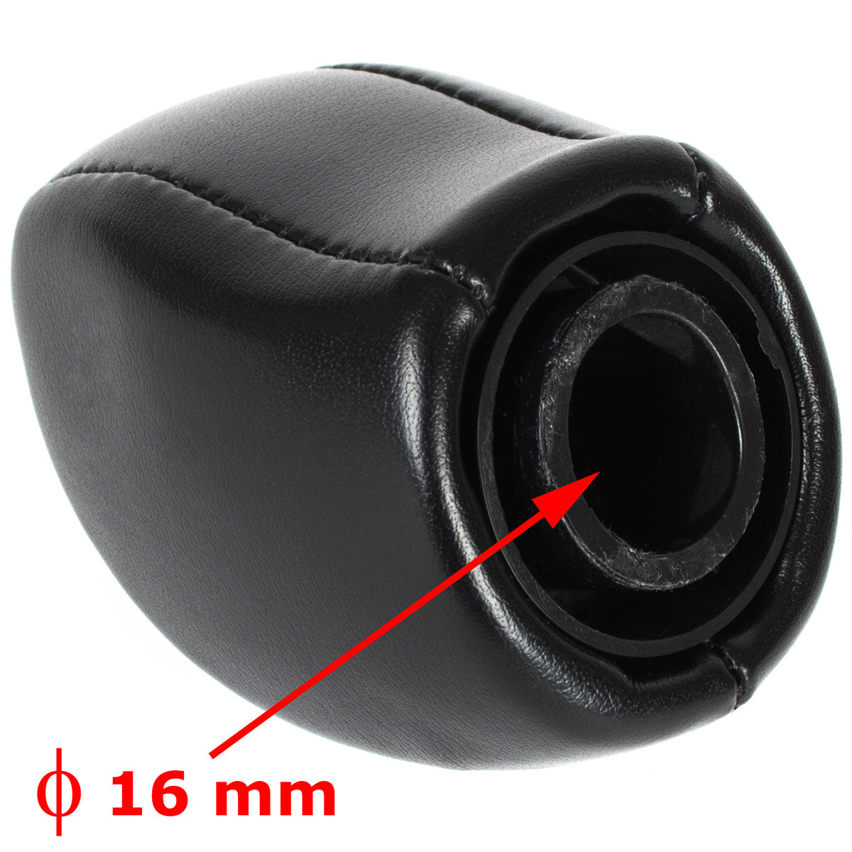 Renault Laguna III 07-15 Gear stick knob 6 SPEEDS BLACK ECO-LEATHER + SILVER