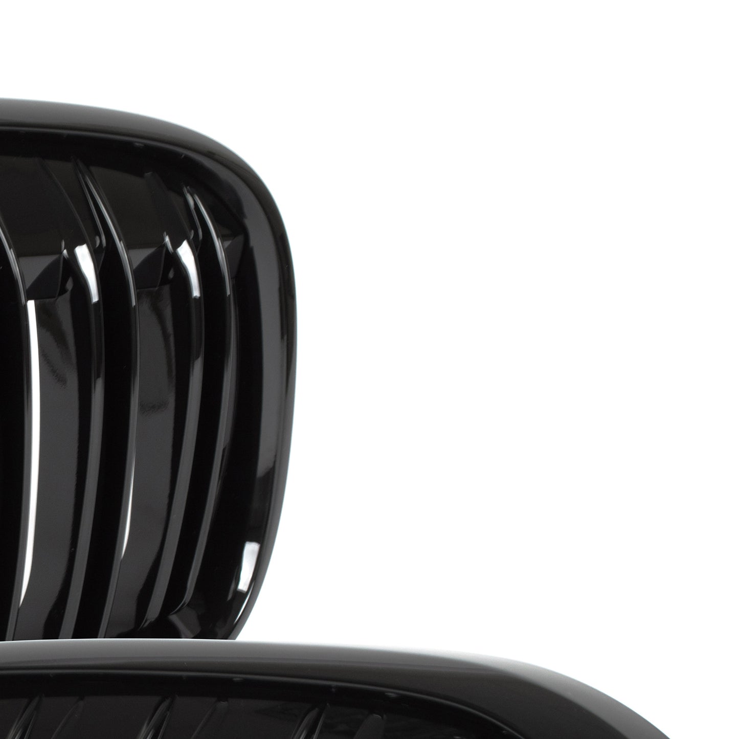BMW X1 F48 15-19 Grille (Kidneys) Left + Right Set BLACK GLOSSY DOUBLE BAR