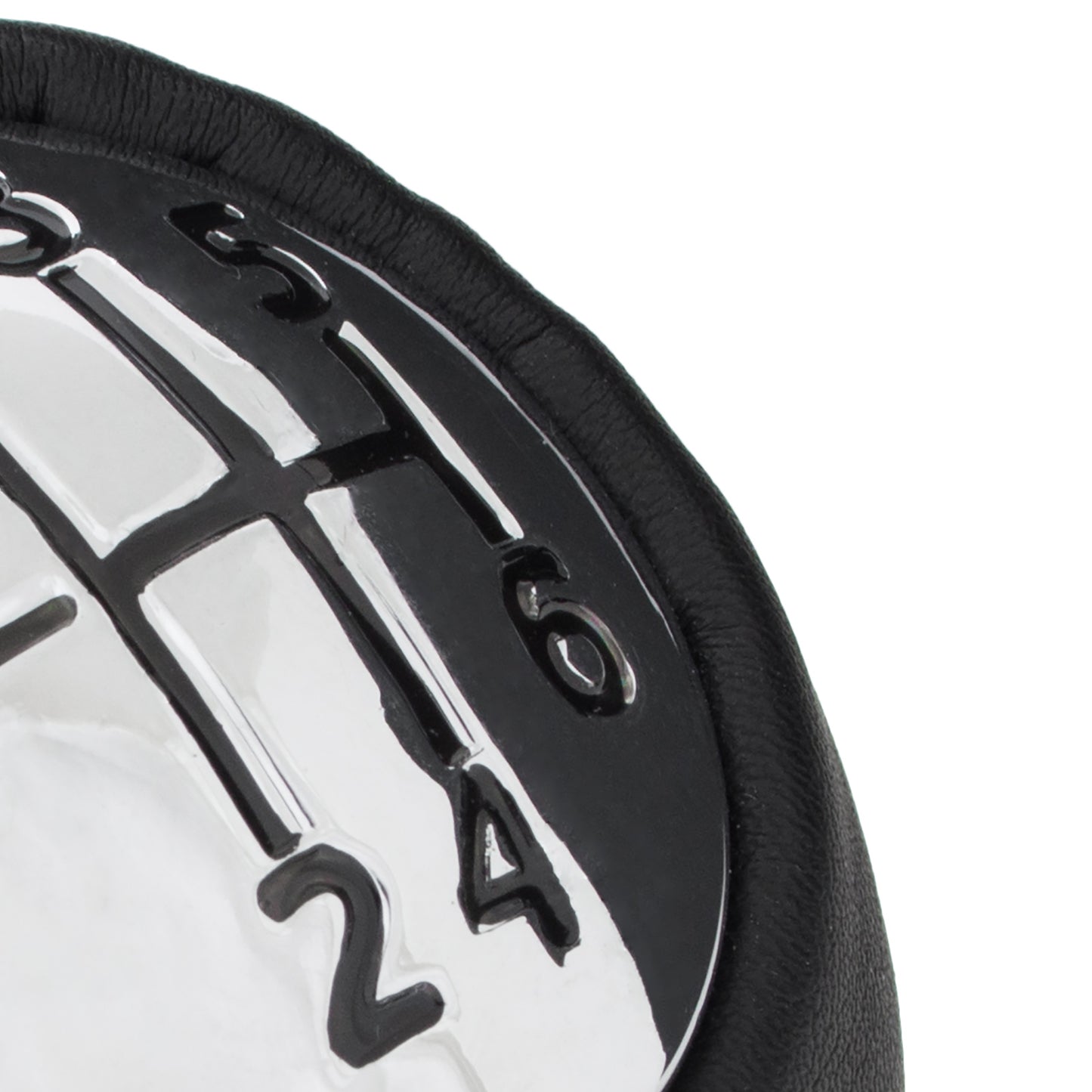 Renault Megane II III Gear knob 6 GEARS BLACK LEATHER + CHROME