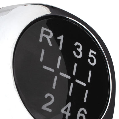 Hyundai i20 07-12 gear knob BLACK + CHROME 6 SPEED