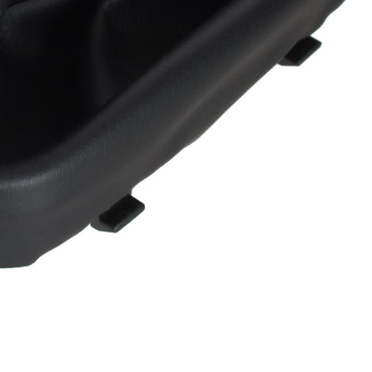 Audi A3 8P 03-12 Gear Knob BLACK ECO-LEATHER + SILVER 6-SPEED + Gaiter BLACK WITH RED STITCHING