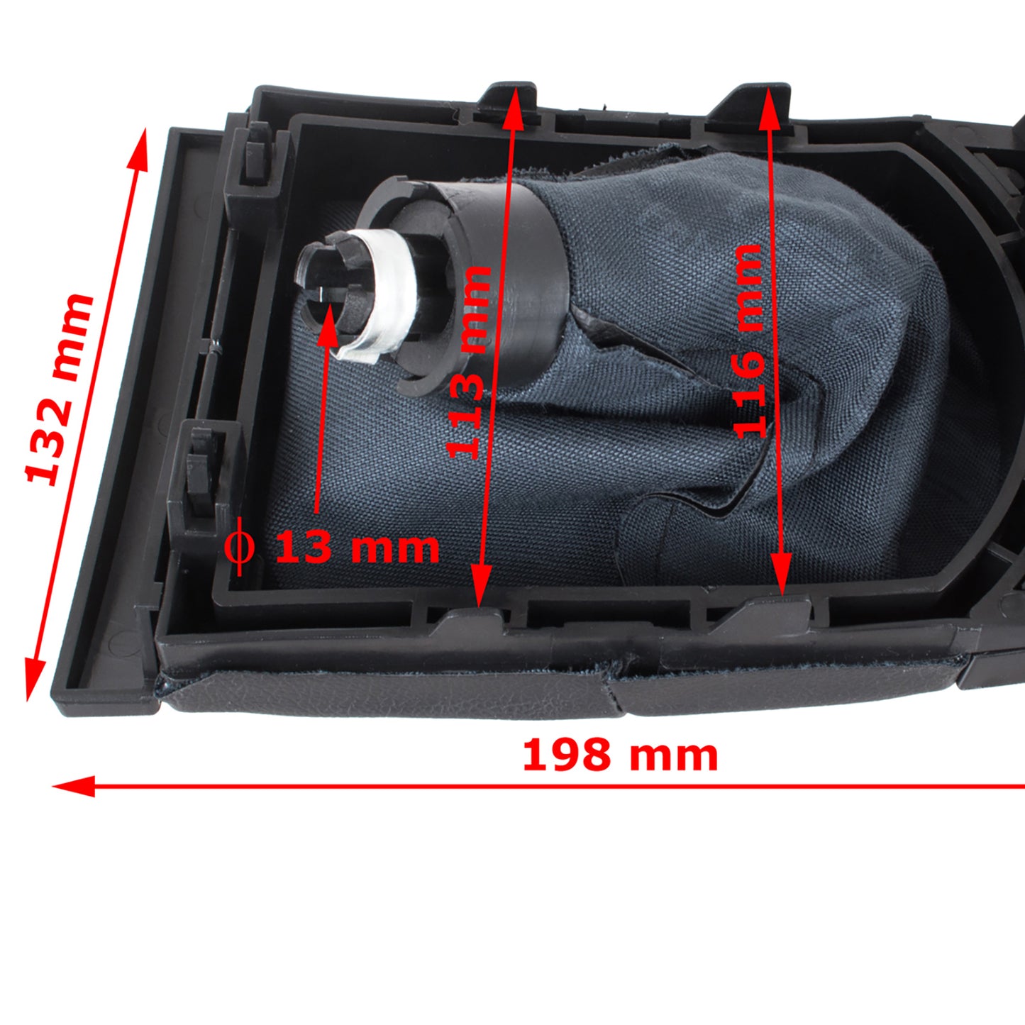 Seat Cordoba II 02-09 black gear knob + gaiter with frame 5 GEARS