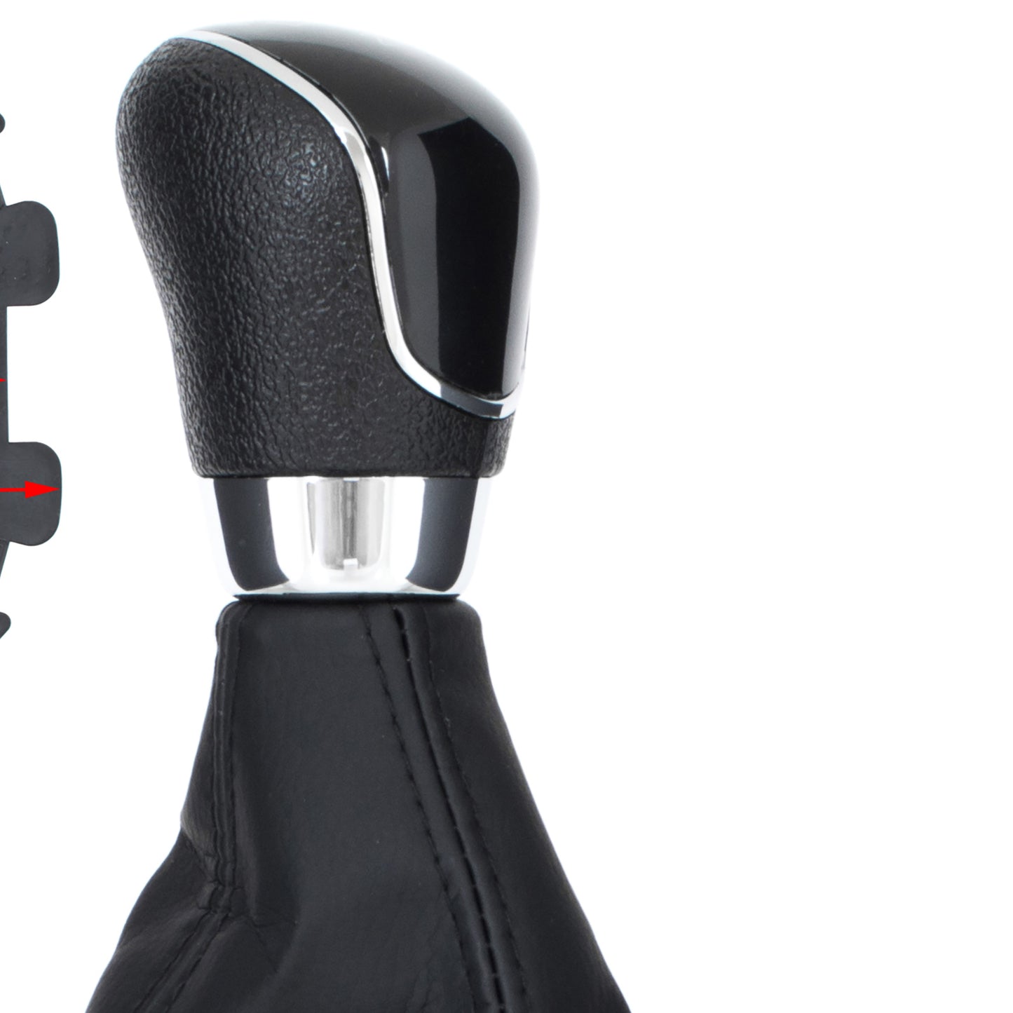 Ford EcoSport II 12-17 Black Gear Knob + Gear Gaiter with Frame 6-SPEED