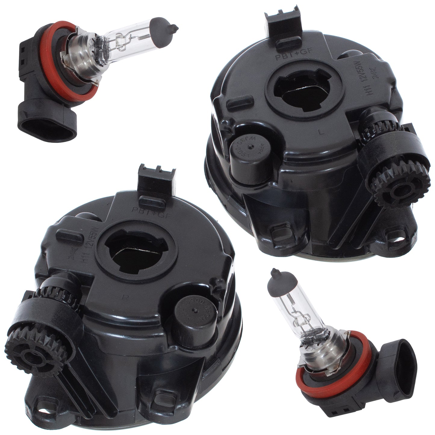 BMW 3 E92 E93 M-Pack 05-13 smoked fog lights left + right 2 pcs. set