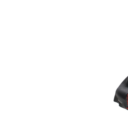 Audi A3 I 8L 96-03 gear knob BLACK + BLACK GAITER with RED STITCHING CHROME RING 5 GEARS REVERSE BOTTOM LEFT