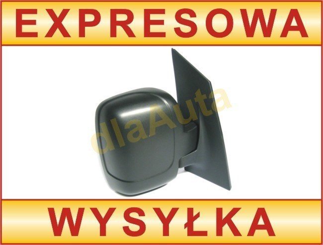 Fiat Scudo II 07-16 manual exterior mirror BLACK right