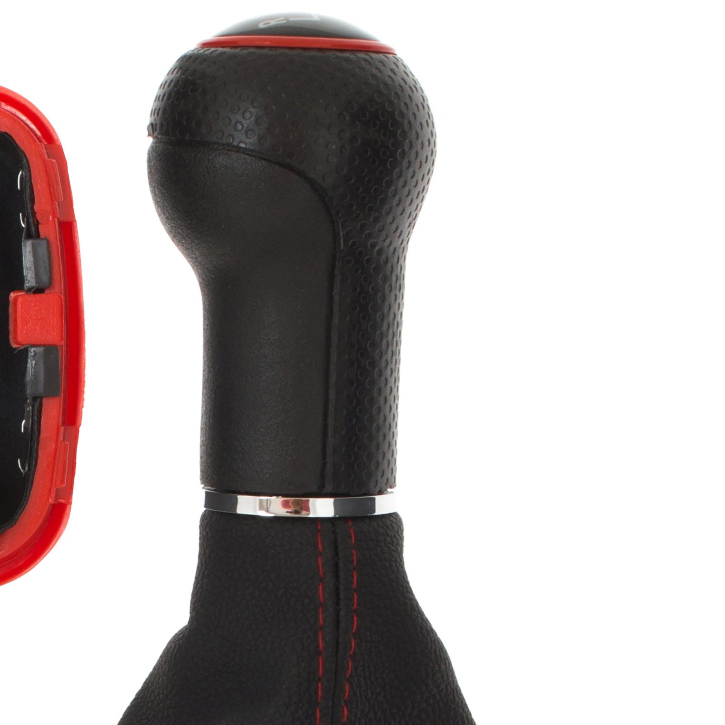 VW Golf IV 97-06 gear knob + GAITER WITH RED FRAME 5 GEARS 23 MM