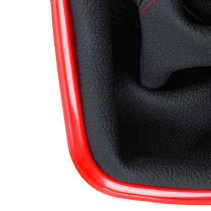 VW Golf IV 97-06 gear knob + GAITER WITH RED FRAME 5 GEARS 23 MM