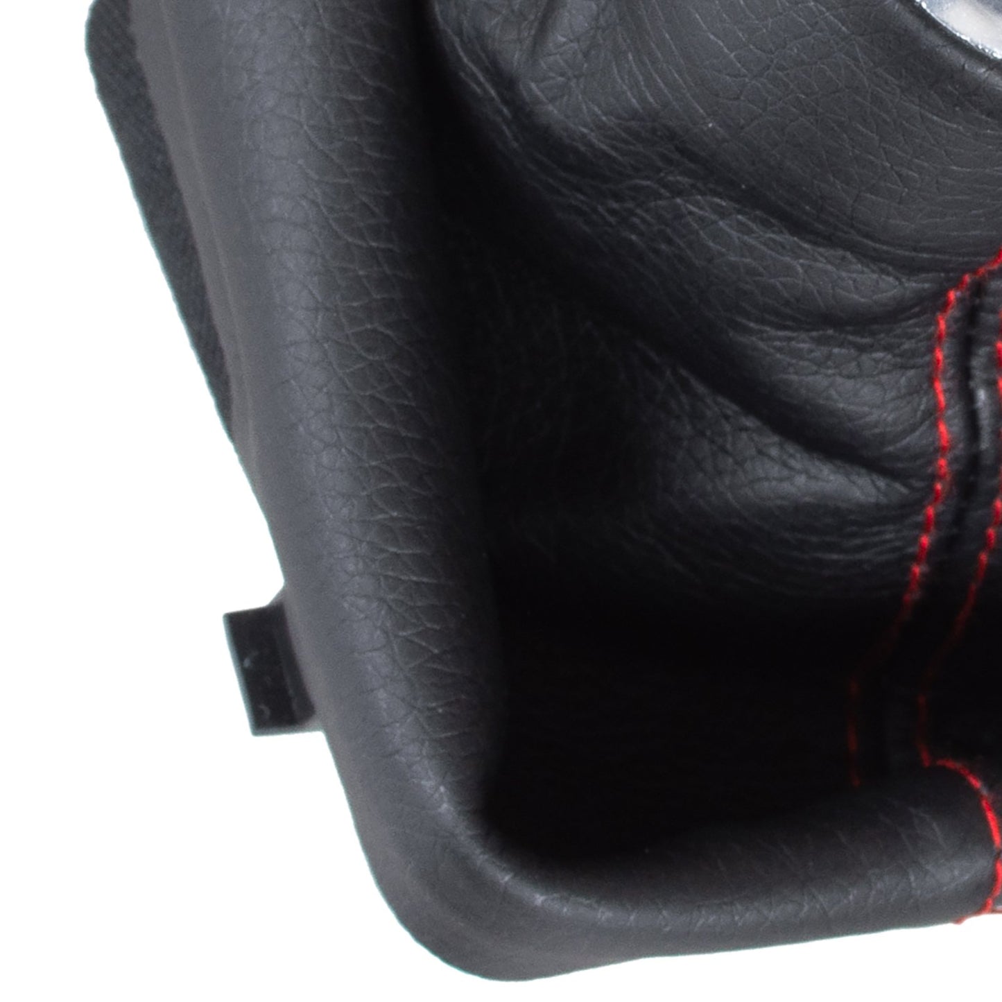 Audi A3 I 8L 96-03 BLACK gear knob + BLACK GAITER with RED STITCHING RED RING 5 GEARS REVERSE ON TOP