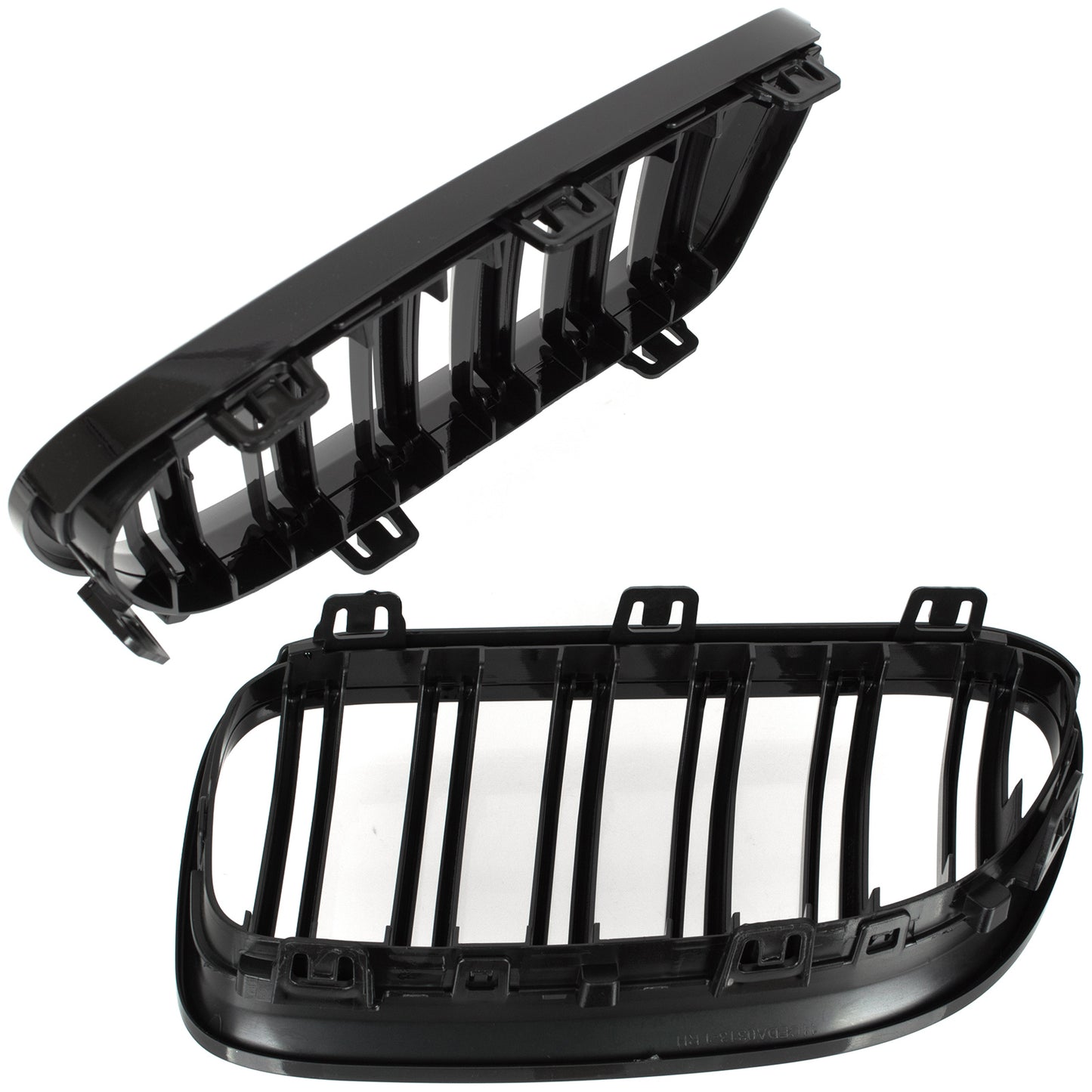BMW 3 E92 E93 10-13 dummy grilles (kidneys) left + right set BLACK GLOSSY DOUBLE BAR
