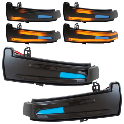 Mercedes W212 E-Class 2009- mirror indicator left + right SMOKED DYNAMIC LED 2 pcs. SET
