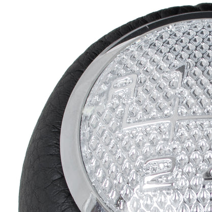 Alfa Romeo Mito 2008 - Gear knob BLACK ECO-LEATHER + CHROME 6 SPEEDS