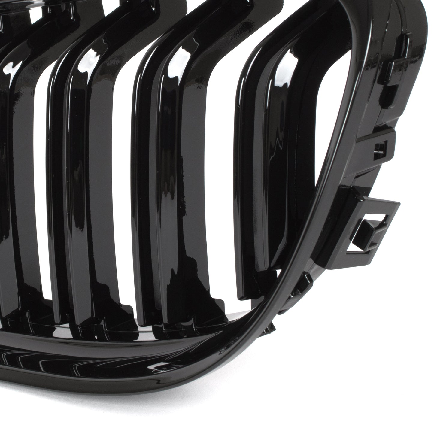 BMW 3 E90 / E91 09-13 SEDAN / ESTATE grilles (kidneys) left + right set BLACK GLOSSY DOUBLE BAR