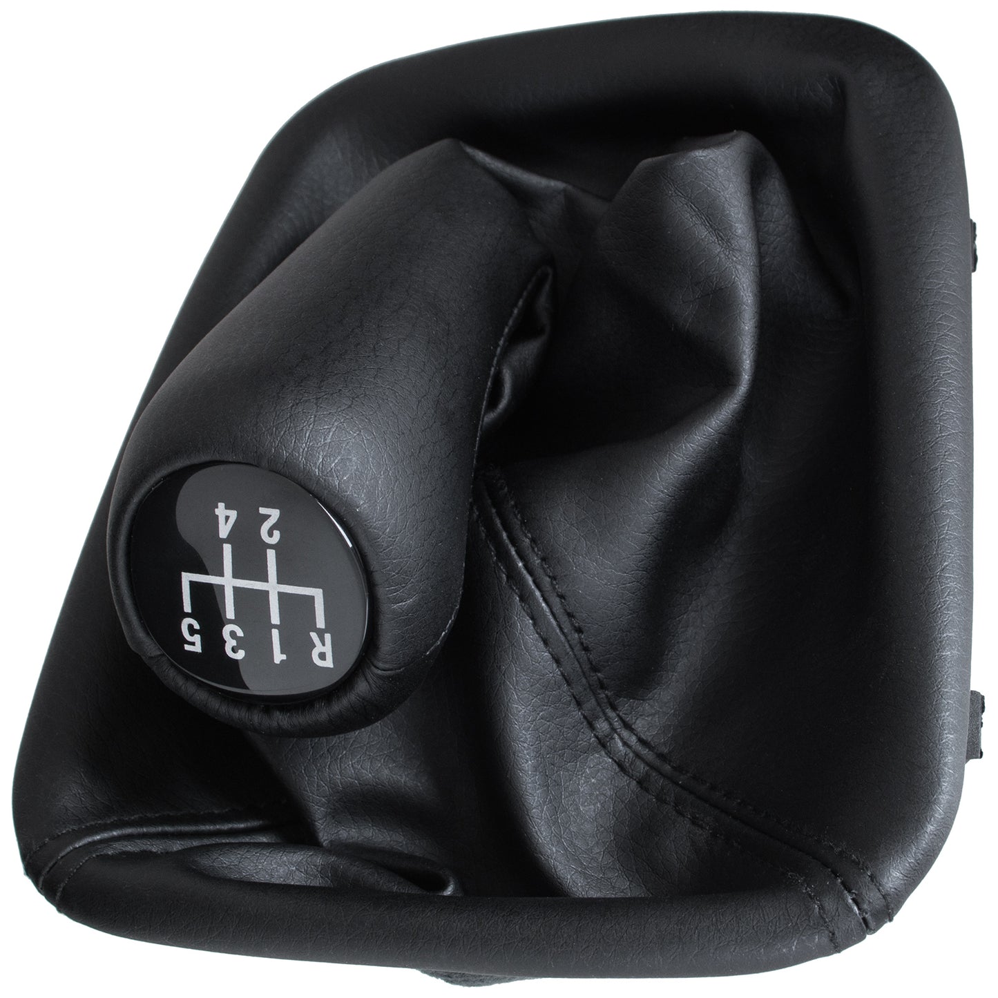 BMW 3 E36 90-00 gear knob BLACK ECO-LEATHER + gaiter BLACK with frame 5 GEARS