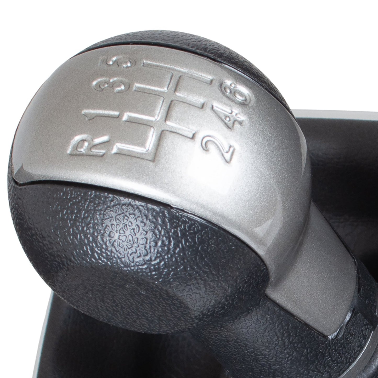 Seat Leon II 2005- BLACK-BEIGE gear knob + gaiter with CHROME frame 6 SPEEDS