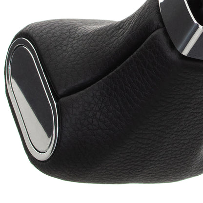VW T5 2003- AUTOMATIC gear knob BLACK ECO-LEATHER + CHROME