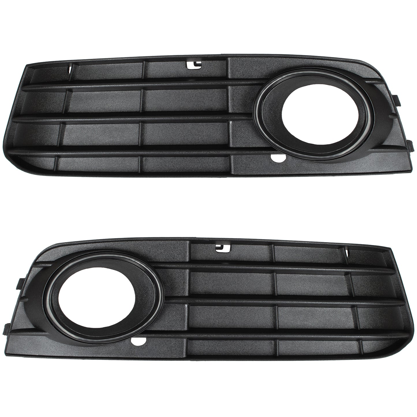 Audi A4 07-11 WITH FOG LIGHTS grille bumper 3 BARS BLACK FRAME left + right 2 pcs. SET