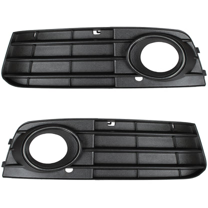 Audi A4 07-11 WITH FOG LIGHTS grille bumper 3 BARS BLACK FRAME left + right 2 pcs. SET