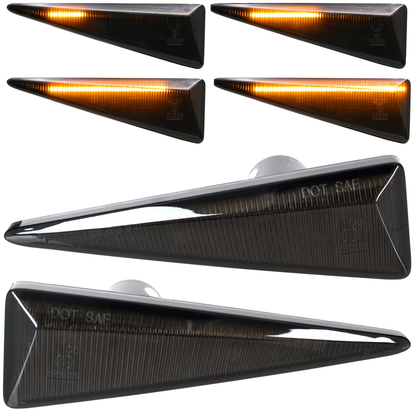 Renault Espace IV Grand Scenic II Megane II Scenic II Vel Satis LED Dynamic Smoked Side Indicators 2 pcs Set