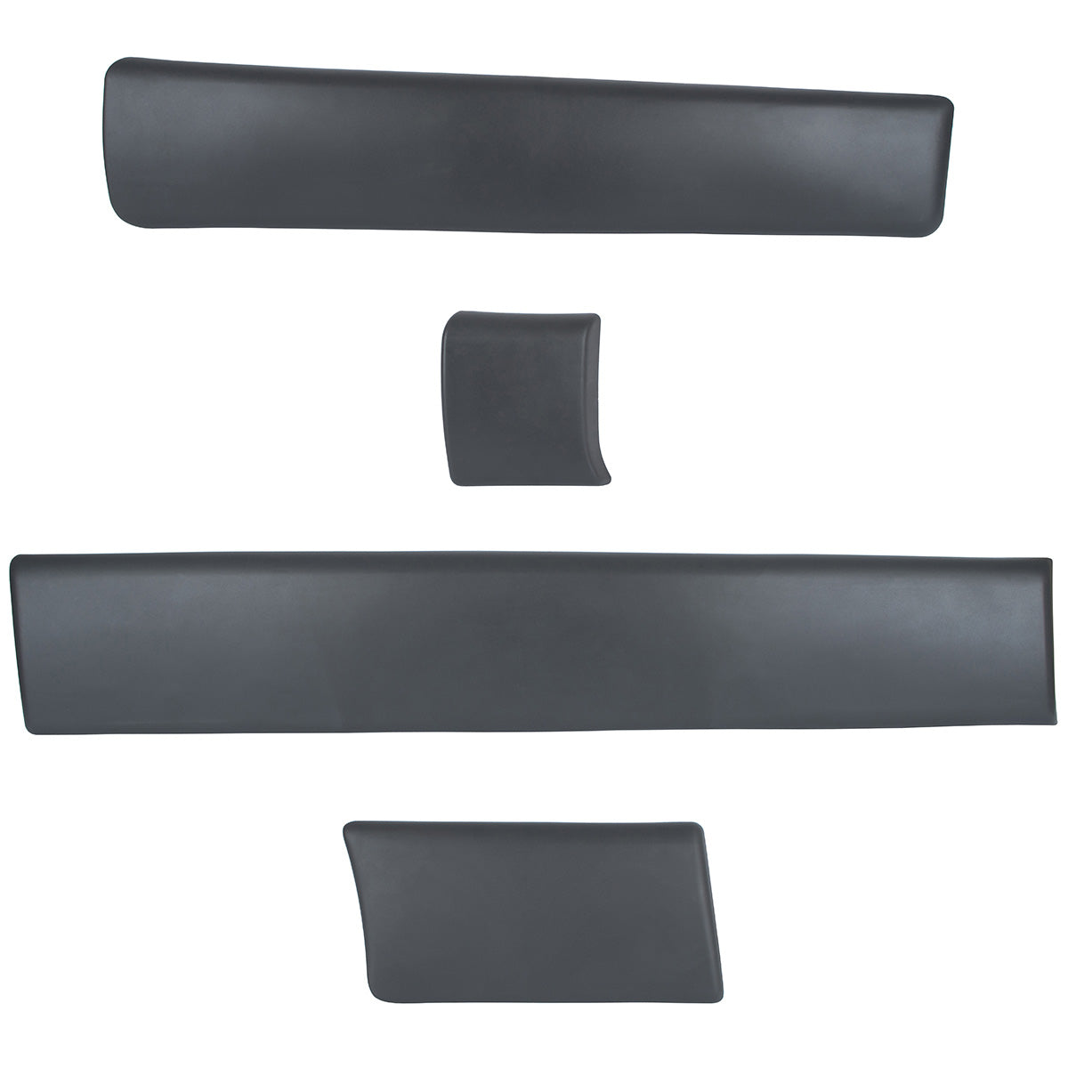 Renault Trafic II LONG 01-13 front right door moulding + right side moulding BEHIND THE DOOR on the pillar + right side sliding door moulding + right side moulding IN FRONT OF THE REAR WHEEL 4 pcs. SET