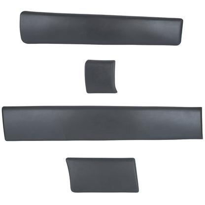Renault Trafic II LONG 01-13 front right door moulding + right side moulding BEHIND THE DOOR on the pillar + right side sliding door moulding + right side moulding IN FRONT OF THE REAR WHEEL 4 pcs. SET