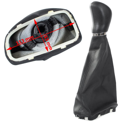 Mercedes W203 C-Class 00-07 gear knob BLACK + GAITER 6 SPEED